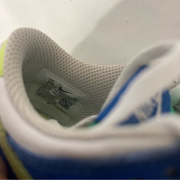 Nike Dunk Low BP Size 13C White/Lt Lemon Twist (FN6974 100) Sprite School Casual - Picture 6 of 8